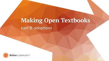 Making Open Textbooks - Part 8: adoptions