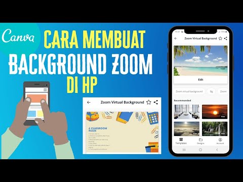  Cara  Membuat  Desain  Background Zoom di  HP Tutorial Canva  