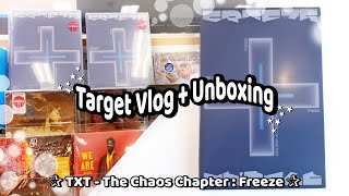 ✧Shopping For TXT The Chaos Chapter: Freeze IN TARGET? (Vlog + Unboxing ft @chaebom !)✧