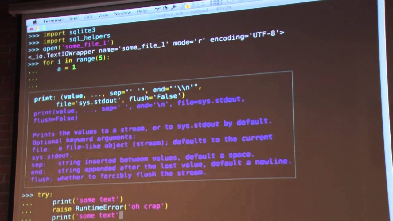 Brian Forst: A whirlwind tour of bpython (September 9, 2013) - YouTube