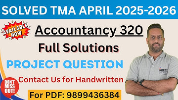 NIOS Class 12th Accountancy TMA | Accountancy 320 TMA Solved - Oct 2025