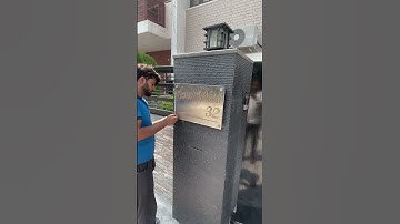 House name plate ￼ stainless steel🧑‍🎨#Name plate #Designer,#￼ Fabrication#work#9888662622￼￼￼￼