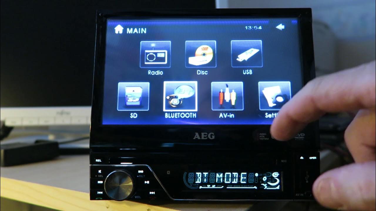 AEG AR 4026 1-DIN car DVD / Multimedia player with Bluetooth® handsfree ...