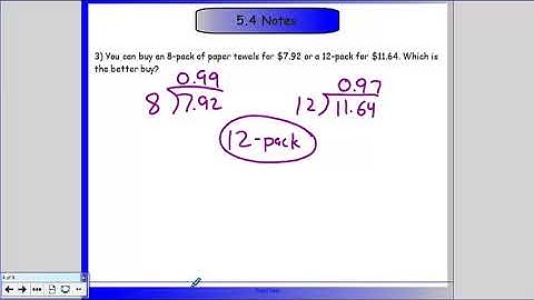 5 4 Comparing and Graphing Ratios