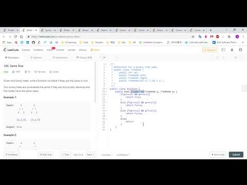 (C#)LeetCode 100  Same Tree