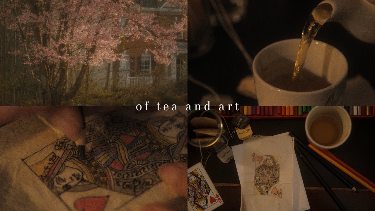 Of Tea and Art | Cottagecore Cinematic | Light Academia | Slow living silent vlog