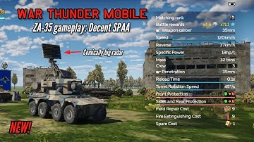 NEW! ZA-35 gameplay: Decent SPAA with a huge radar - War Thunder Mobile