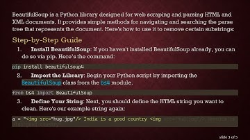 How to Remove Substrings from a String in Python Using BeautifulSoup