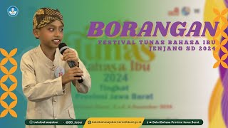 Pemenang 1 Borangan Kategori Putra Jenjang SD, FTBI  Jawa Barat 2024