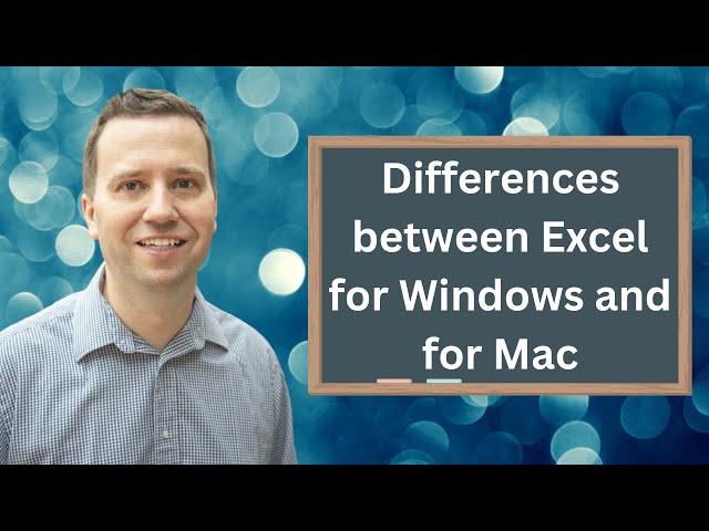 Microsoft Excel on Mac versus Excel on Windows