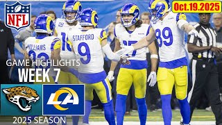 Los Angeles Rams Vs. Jacksonville Jaguars (today) Week7 | FULL GAME | NFL Highlights Season 2025