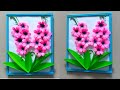 របៀបធ្វើផ្កាពីក្រដាស់/How to make paper flower/Wall hanging/Home decoration/Paper Craft