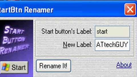 how to change your start button text with the click of a button!