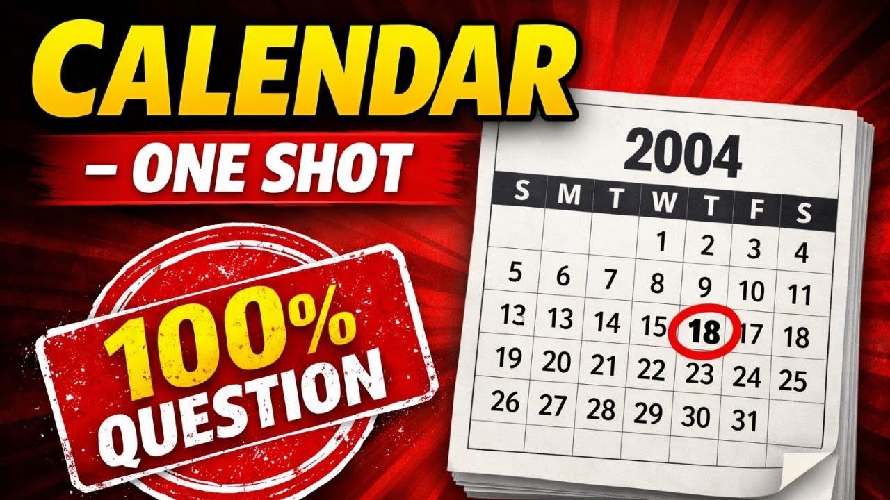 Junior Teacher(AT) 2026 |CALENDAR 🗓️| Sure shot Questions 👍