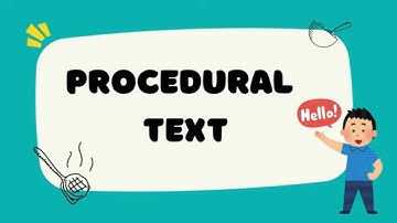 Procedure Text  for kids