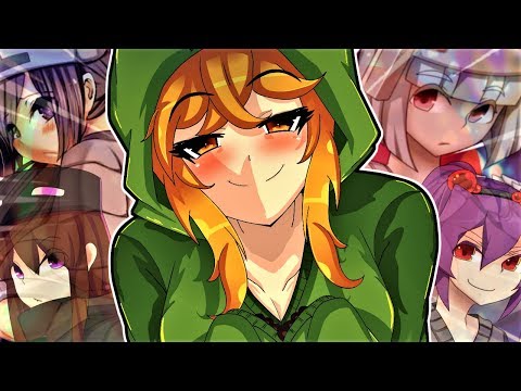 An anime minecraft visual novel