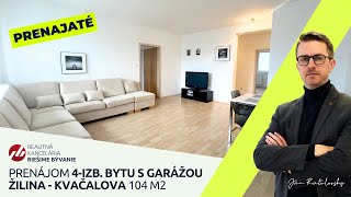 PRENAJATÝ: 4-izb byt | 104 m2 | Žilina | Kvačalova | garážové státie v cene | realitný maklér