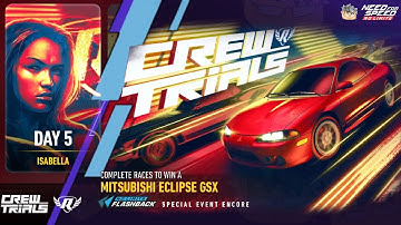 4:3 | 1999 Mitsubishi Eclipse GSX | Day 5  ISABELLA | NFS No Limits: Crew Trials