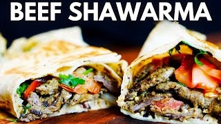 How to make Beef Shawarma at home with easy tahini sauce