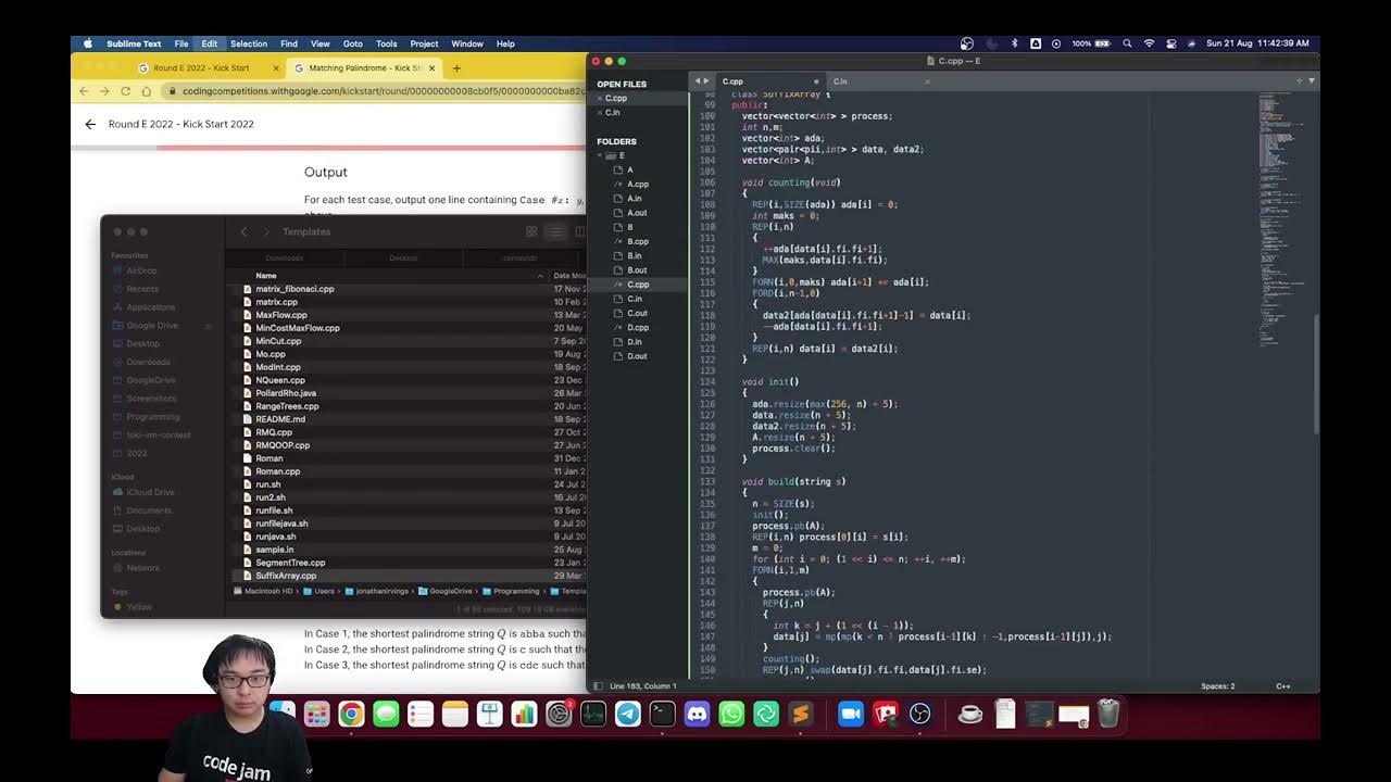 Google Kickstart 2022 Round E (Rank 7) Screencast YouTube