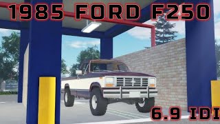 1985 Ford F250 6.9 IDI, Start up,Walkaround, POV, Realistic Footsteps!