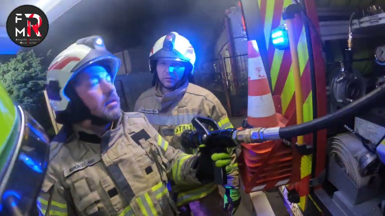 Pożar drewnianej komórki Ożarów Maz.