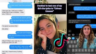 texting my ex the lyrics to drivers license by Olivia Rodrigo [TIKTOK COMPILATION]