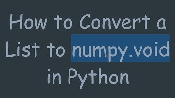 How to Convert a List to numpy.void in Python