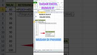 BELAJAR RUMUS IF DASAR EXCEL BERDASARKAN NILAI RATA RATA DENGAN MUDAH #belajarexcel #rumusif #excel