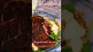 Ensalada de magret de pato y rulo de cabra #quesoderulo #magretdepato #unglotonenelfogon #recetas