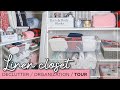 IKEA Linen Closet Organization | Konmari Closet Declutter | Organized Closet Tour