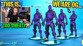 We Accidentally Joined A Scrim Game With Only Purple Skull Troopers... Super Sweaty