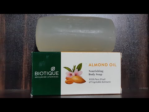 Biotique bio almond oil nourishing body soap review | best bath soap for dry skin for winters |