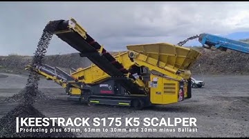 SCREEN- Keestrack S175 K5 producing +63mm, 63mm to 30mm and 30mm minus Ballast