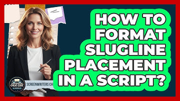 How To Format Slugline Placement In A Script?