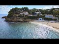 Cala Fustera (Benissa) con vistas al Peñón de Ifach en 4k - A vista de dron