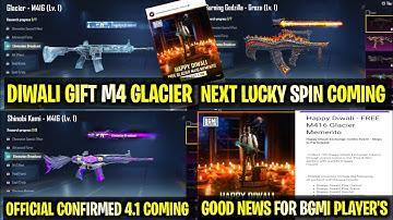 DON’T MISS 😍BGMI DIWALI GIFT M416 GLACIER | SHINOBI KAMI UPDATE | NEXT UC UP EVENT | BGMI 4.1 UPDATE