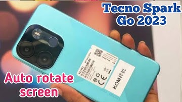 How To Enable Auto Rotate In Tecno Spark Go 2023,Auto Rotate Screen Enable In Tecno Spark Go