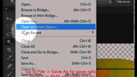 How To Make Transparant BG on BMP
