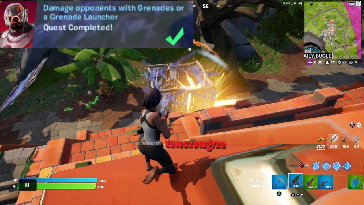 Damage Opponents with Grenades or a Grenade Launcher Fortnite