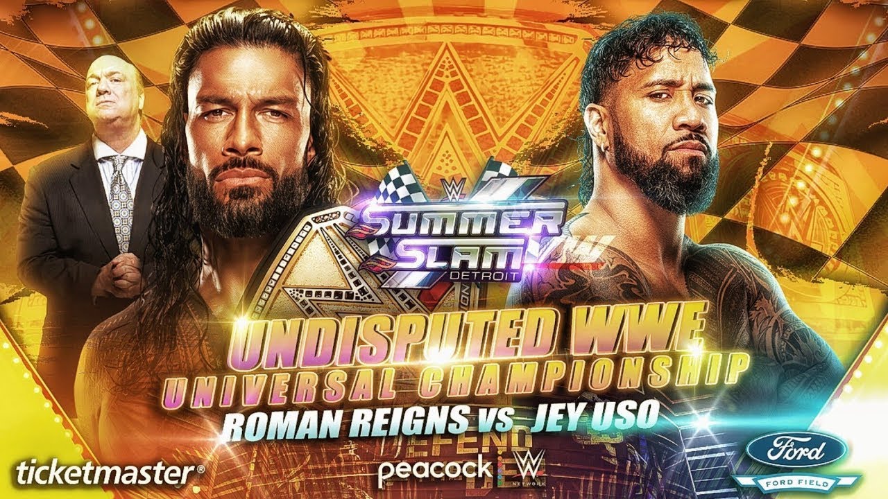 Roman Reigns Vs Jey Uso Undisputed Wwe Universal Championship