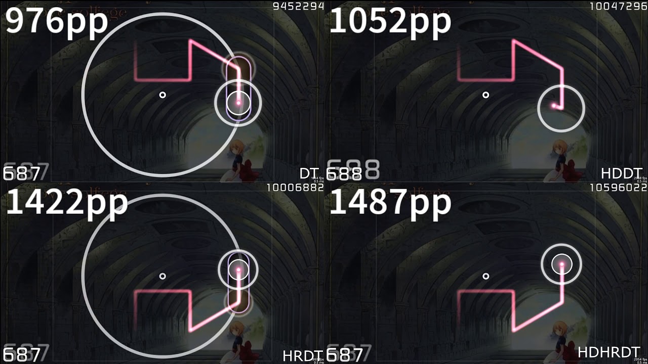 love solfege' - Vanity Clock [Extra] | DT vs HDDT vs HRDT vs HDHRDT
