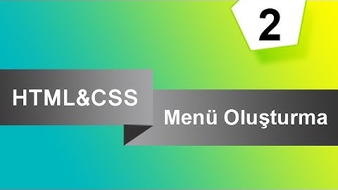 HTML & CSS ile Dikey Menü Yapımı