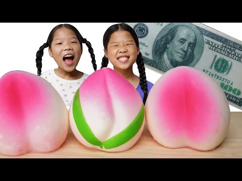 Mukbang 달러 꿀복숭아 Dollar Peach 桃 TwinRoozi 쌍둥이루지 먹방 Family