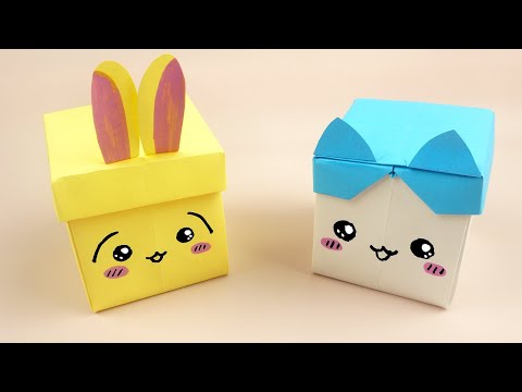 折り紙 箱】 簡単 可愛い 箱(ハチワレ、ちいかわ) 折り方