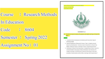 B.ed Code 8604 Solved Assignment Spring 2022 | 8604 Solved Assignment Spring 2022 | Assignment 1 |