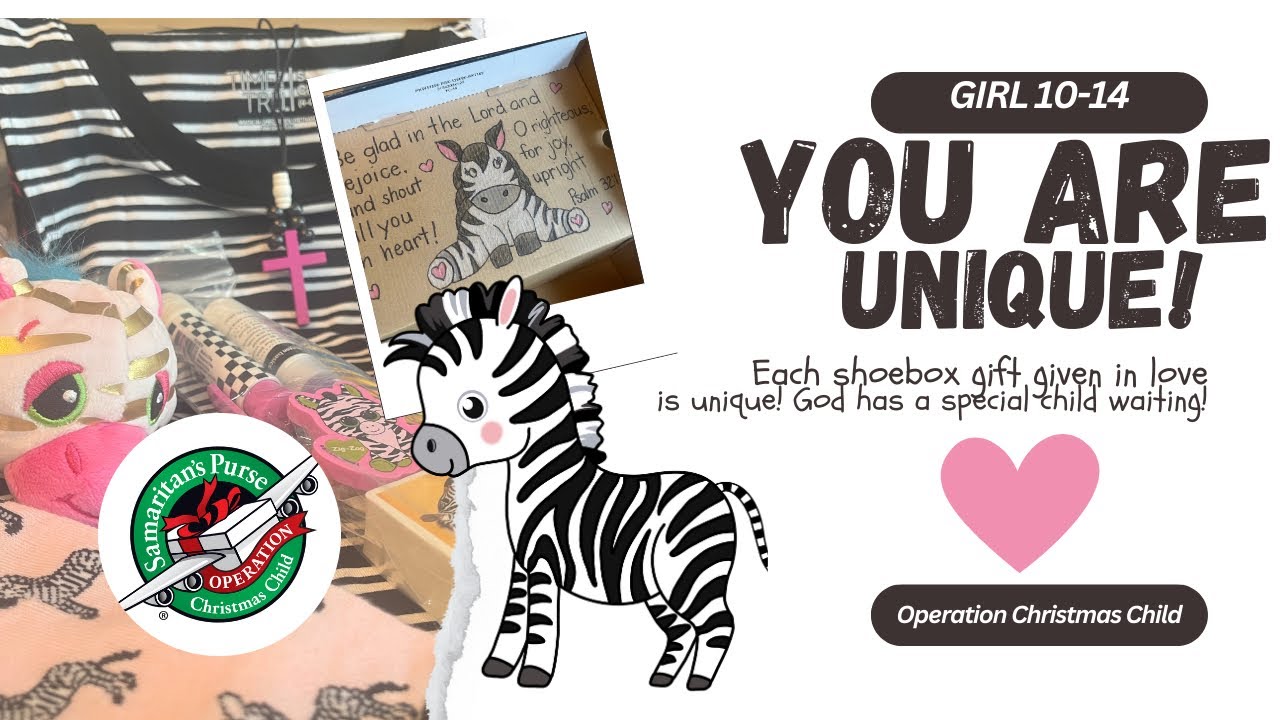 Operation Christmas Child 🦓Girl 10-14 - 2024 - YouTube