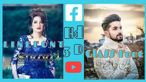 HOW TO MAKE GLASS/line FONT/name/text IN ONLY ONE APP | PIXELLAB/PicsArt/2020