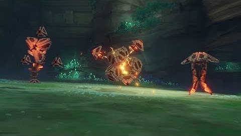 Destroying Perpetual Mechanical Array boss in Genshin