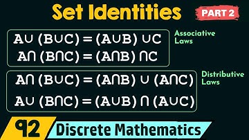 Set Identities (Part 2)